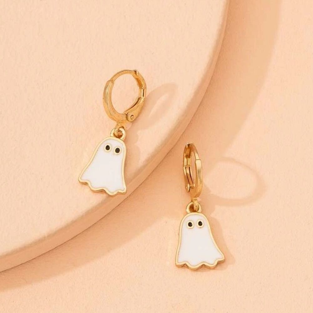 Mini Ghost charm earrings